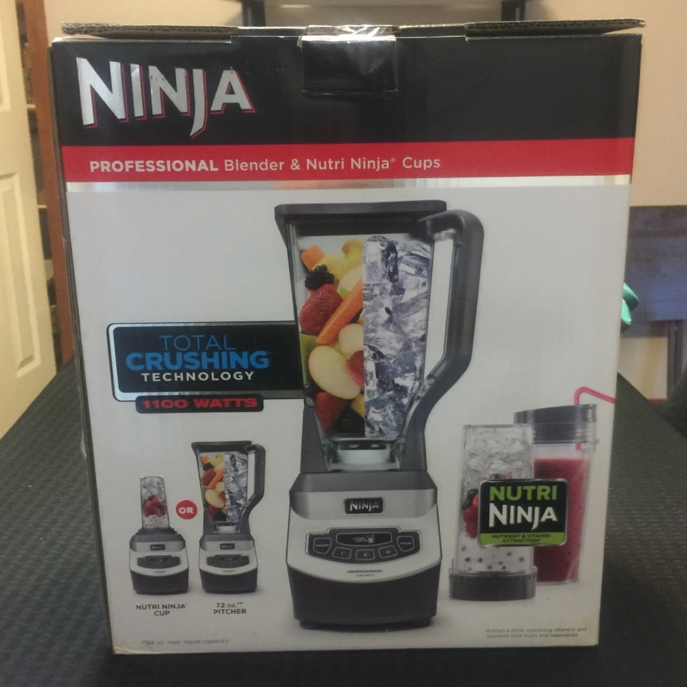 Ninja Blender & Nutri Ninja Cups 1100w